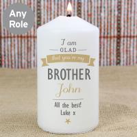 Personalised I Am Glad Pillar Candle Extra Image 2 Preview
